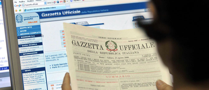 La manovra di Natale pubblicata in «Gazzetta» La manovra di Natale pubblicata in «Gazzetta»