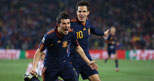 Quarti di finale - Ellis Park Stadium - Nella foto: esultanza di David Villa dopo la rete del 1-0 (Foto La Presse) 