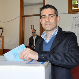Il candidato sindaco al Comune di Parma per il Movimento 5 Stelle Federico Pizzarotti