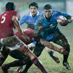 L'azzurrino Panico in azione nel match di Viterbo contro il Galles capoclassifica (Fotosportit/FIR)