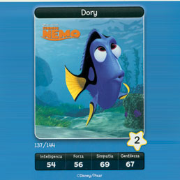 Tutti pazzi per le figurine Esselunga (Dory, uno dei 144 personaggi della collezione)