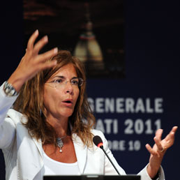 La presidente di Confindustria, Emma Marcegaglia (Ansa)