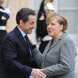 Angela Merkel e Nicolas Sarkozy (Olycom)