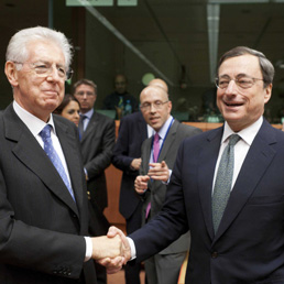 Mario Monti con Mario Draghi (Space24)