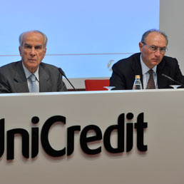 La nuova governance. Il presidente di UniCredit Giuseppe Vita e l'a.d. Federico Ghizzoni. (Reuters)