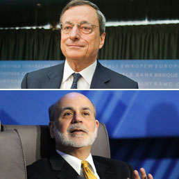 Mario Draghi e Ben Bernanke
