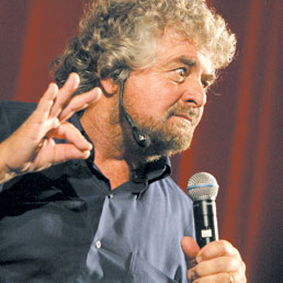 Nella foto il leader del M5S, Beppe Grillo