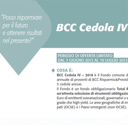 Bcc Cedola IV 2018 e Bcc Cedola IV Opportunit 2018