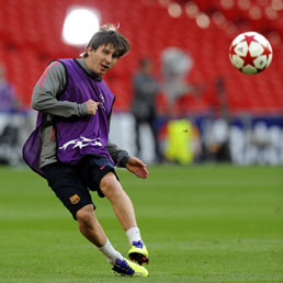 Lionel Messi del Barcellona (Epa)