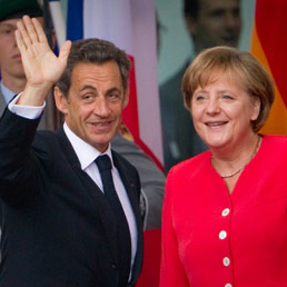 Nicolas Sarkozy e Angela Merkel (Afp)