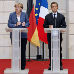 Angela Merkel e Nicolas Sarkozy (Afp)