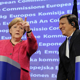 Angela Merkel con Jose Manuel Barroso