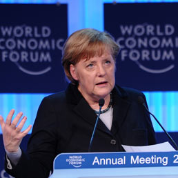 Merkel a Davos chiede pi Europa e indica le priorit: posti di lavoro e crescita