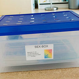 La Svizzera e il sesso: questa lezione non s'ha da fare. Nella foto la "sex box", la scatola data in dotazione agli istituti scolastici del Canton Basilea