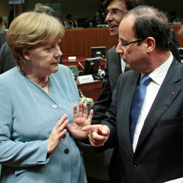 Angela Merkel e Franois Hollande (Ap)