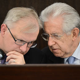 Monti vede Rehn: pressing su Berlino