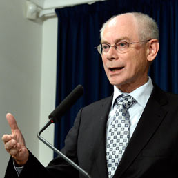 Il presidente del Consiglio Ue Herman Van Rompuy (Afp)