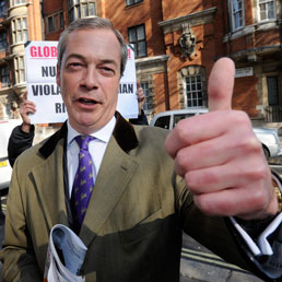 Il leader di UKIP, Nigel Farage (Ansa)