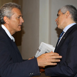 Francesco Rutelli e Pier Ferdinando Casini (LaPresse)