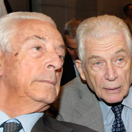 Gianluigi Gabetti e Franzo Grande Stevens (Ansa)