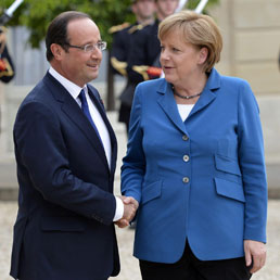 Hollande e Merkel in un recente incontro (Ansa)