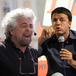 Beppe Grillo e Matteo Renzi