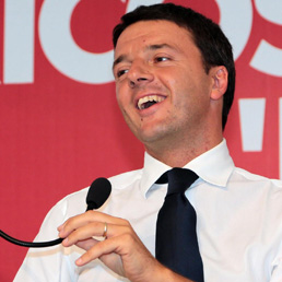 Il sindaco di Firenze Matteo Renzi durante il suo intervento alla festa provinciale del Partito Democratico di Modena (Ansa)