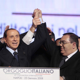 Silvio Berlusconi con Sergio de Gregorio (Emblema)