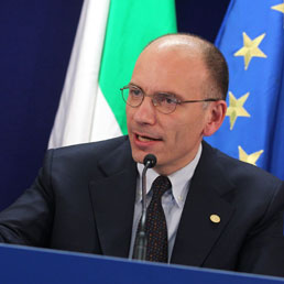 Il presidente del COnsiglio, Enrico Letta