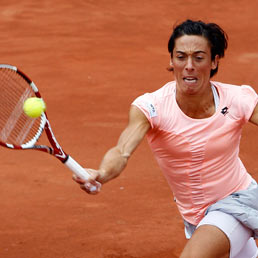 Francesca Schiavone durantei quarti contro Caroline Wozniacki. Mag 20, 2011. (REUTERS/Francois Lenoir)