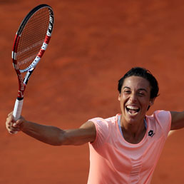 Francesca Schiavone festeggia l'accesso ai quarti di finale (Reuters)