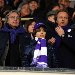 I proprietari della Fiorentina, Diego Della Valle (s) e Andrea Della Valle (d)