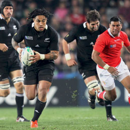 Un momento dell'incontro Nuova Zelanda-Tonga (Epa)