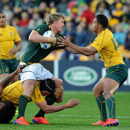 Finale di Coppa del Mondo tra Australia e Sud Africa a Wellington, Nuova Zelanda, il 9 ottobre 2011. (Epa)