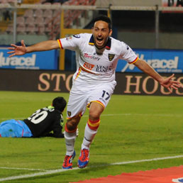 Il gol decisivo di David Di Michele (Ansa)