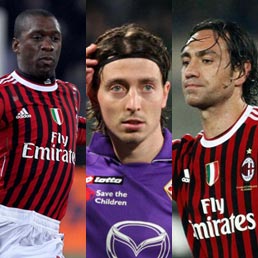 Clarence Seedorf, Riccardo Montolivo, Alessandro Nesta (LaPresse)