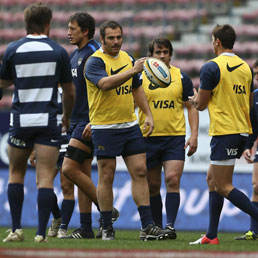 Gli allenamento della nazionale argentina di rugby in vista del 4 nations (Epa)