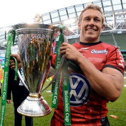 Jonny Wilkinson, capitano della formazione francese del Tolone, campione d'Europa 2013 (Afp)