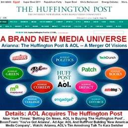 Il sito di news Huffington Post, co-fondato dalla celeberrima Arianna Huffington è stato acquistato dal colosso Internet Aol