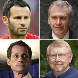 Ryan Giggs, Yves Leterme, Anthony Weiner e George Lepp