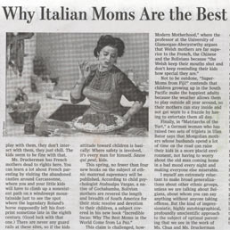 Le mamme italiane sono le migliori del mondo. Parola del Wall Street Journal