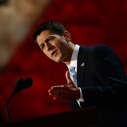 Il candidato alla vicepresidenza Paul Ryan (AFP)