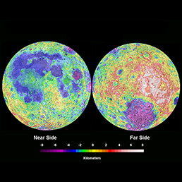 L'andamento altimetrico della Luna in entrambe le due facce