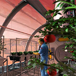 Nel progetto di colonizzazione di Marte si stanno studiando anche serre in cui gli astronauti potranno coltivare vegetali