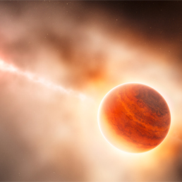 Un'illustrazione, di fantasia ma realistica, su come potrebbe presentarsi il nuovo pianeta.