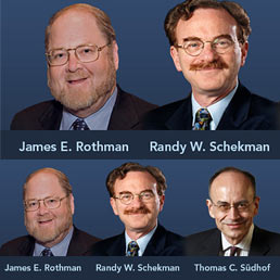 Nobel per la medicina Assegnato a James Rothman e Randy Schekman, di nazionalità americana e al tedesco Thomas Sudhof . (Afp)