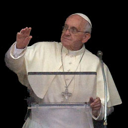 Papa Francesco nel corso del'Angelus di questa mattina (AFP Photo)