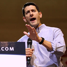 Nella foto Paul Ryan, il candidato vicepresidente dei repubblicani (Epa)